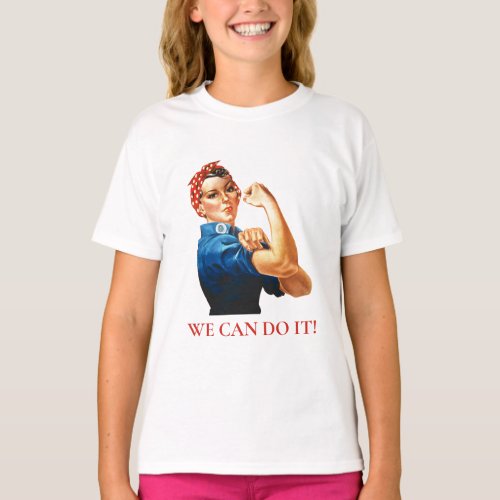 We Can Do It Rosie Riveter Women Power WWII T_Shirt