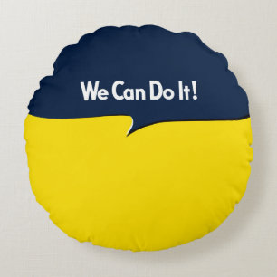 We Can Do it Rosie Round Pillow