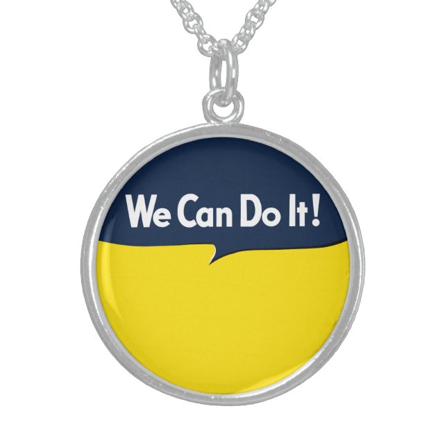 We Can Do it Rosie Sterling Silver Necklace (Front)