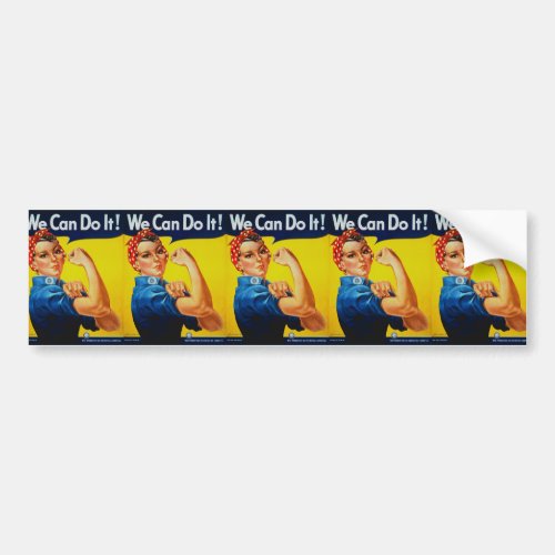 We Can Do It Rosie the Riveter Bumper Sticker