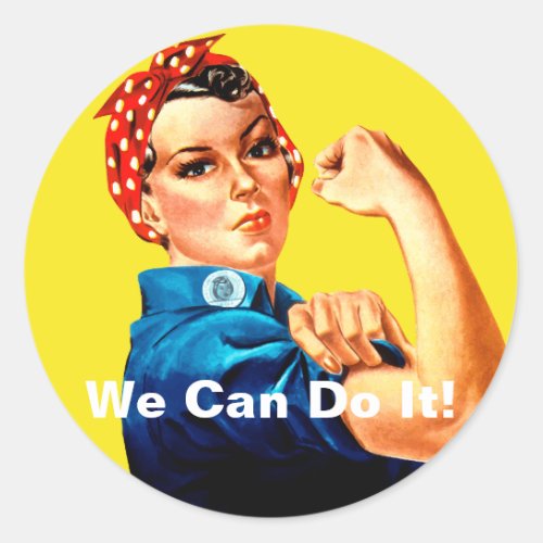 We Can Do It Rosie the Riveter Classic Round Sticker