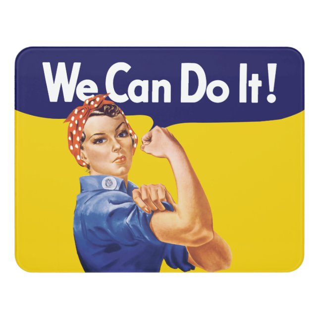 We Can Do It! Rosie the Riveter Door Sign (Contemporary Front)