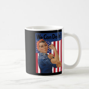 We Can Do It Rosie The Riveter Feminist Usa Flag R Coffee Mug