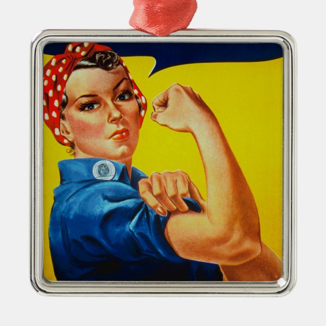 We Can Do It Rosie the Riveter Metal Ornament (Front)