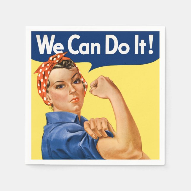 We Can Do It! Rosie the Riveter Napkins (Front)