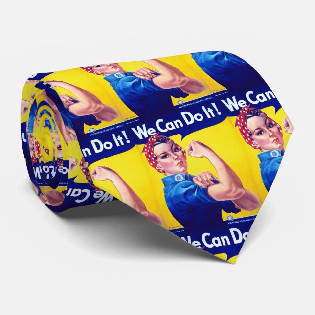 We Can Do It Rosie the Riveter Neck Tie (Rolled)