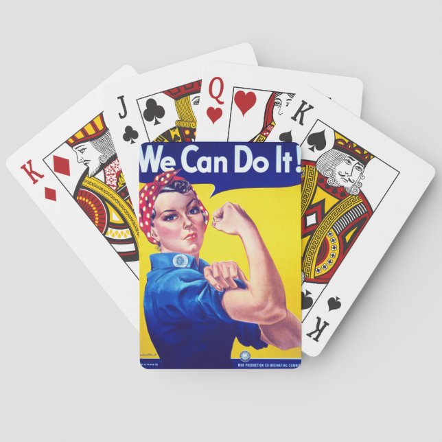 We Can Do It Rosie the Riveter Poker Cards (Back)