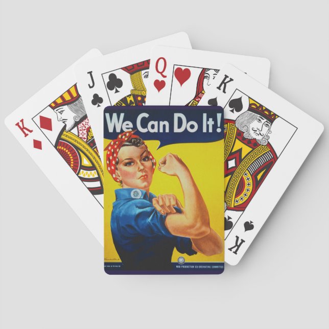 We Can Do It Rosie the Riveter Poker Cards (Back)