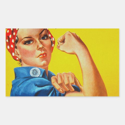 We Can Do It Rosie the Riveter Rectangular Sticker