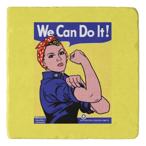 We Can Do It  Rosie the Riveter Remixed Pop Art Trivet