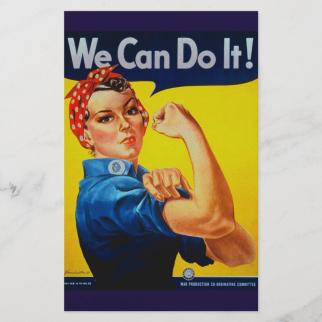 We Can Do It Rosie the Riveter Stationery (Front)