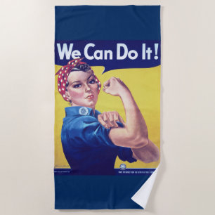 We Can Do It Rosie the Riveter United States Beach Towel