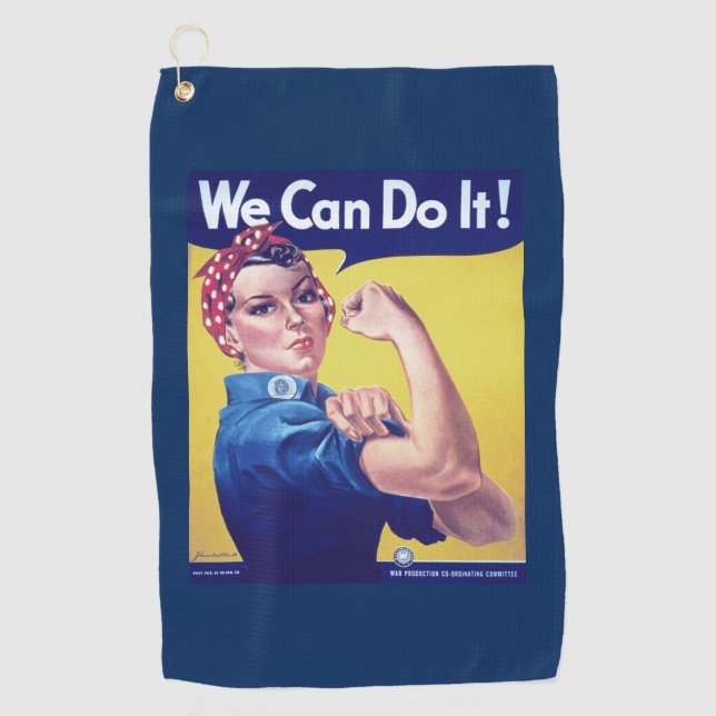 We Can Do It Rosie the Riveter United States  Golf Towel (Front)