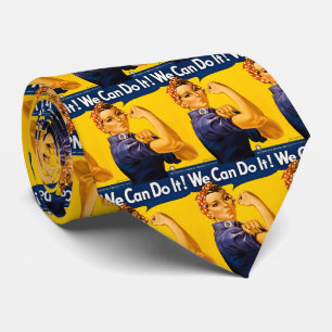 We Can Do It! Rosie the Riveter Vintage Cool Retro Neck Tie