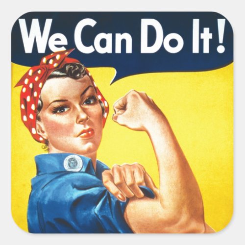 We can do it _ Rosie the Riveter Vintage Icon Square Sticker