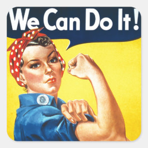 We can do it! - Rosie the Riveter Vintage Icon Square Sticker