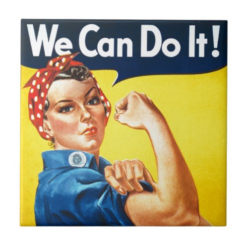 We can do it _ Rosie the Riveter Vintage Icon Tile