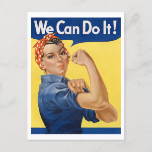 "We Can Do It" Rosie the Riveter Vintage Postcard