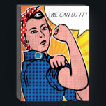 We Can Do It! Rosie The Riveter Vintage Wooden Box<br><div class="desc">The classic American Icon is reimagined in Pop Art style!  Two distinctly American styles remixed and reimagined to add pop and flair to any space!</div>