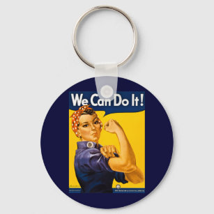 We Can Do It! Rosie the Riveter Vintage WW2 Keychain