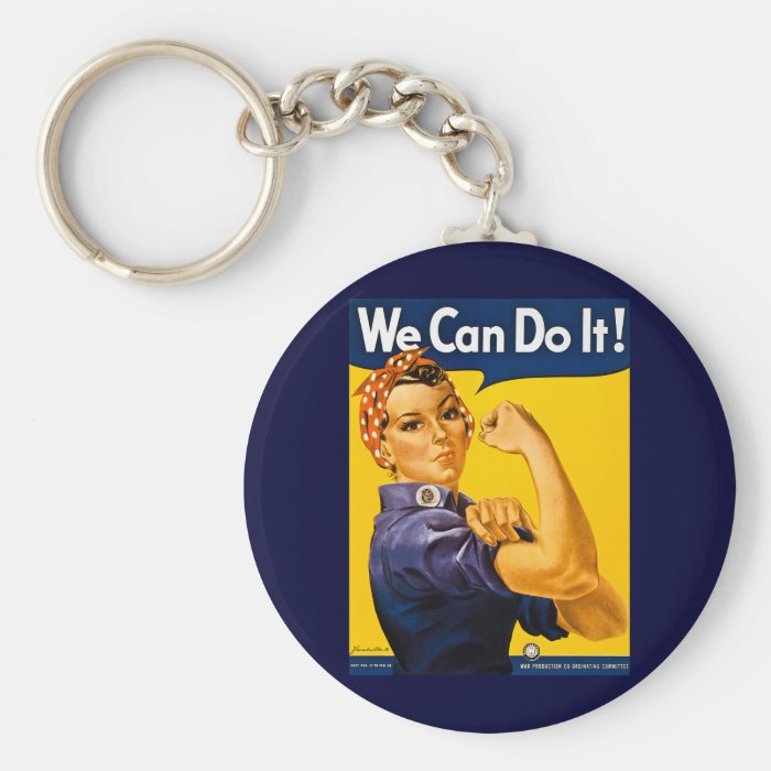 We Can Do It Rosie the Riveter Vintage WW2 Keychain