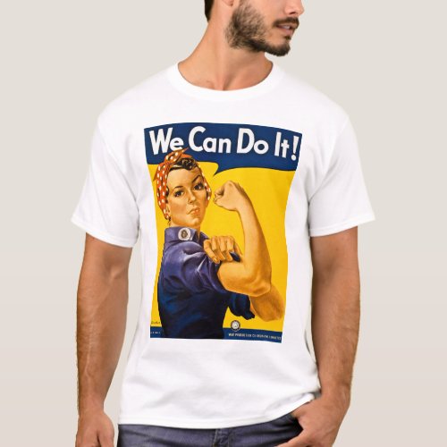 We Can Do It Rosie the Riveter Vintage WW2 T_Shirt