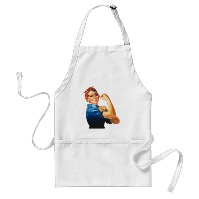 We Can Do It Rosie the Riveter Women Power Adult Apron (Front)