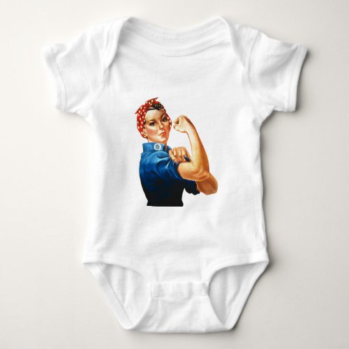 We Can Do It Rosie the Riveter Women Power Baby Bodysuit