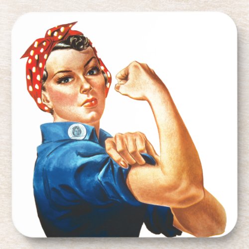 We Can Do It Rosie the Riveter Women Power Beverage Coaster