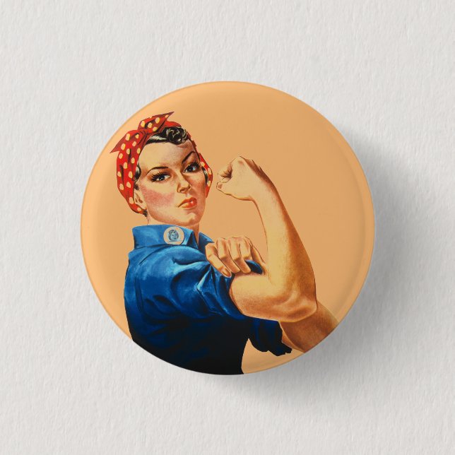 We Can Do It Rosie the Riveter Women Power Button (Front)