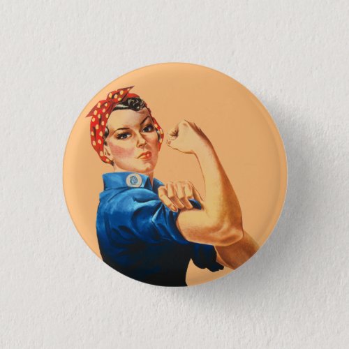 We Can Do It Rosie the Riveter Women Power Button