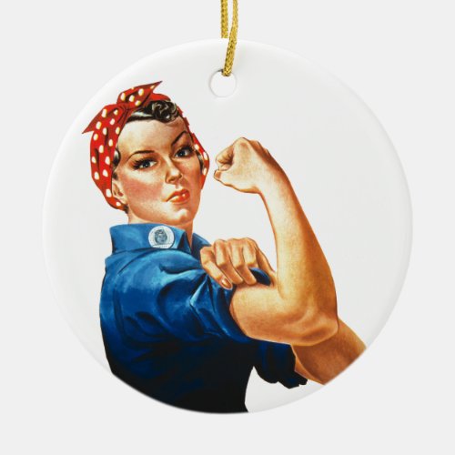 We Can Do It Rosie the Riveter Women Power Ceramic Ornament