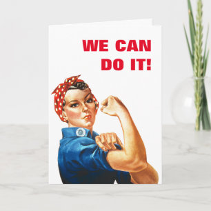 We Can Do It Rosie the Riveter Women Power Classic Card
