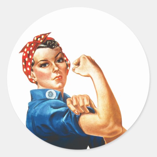 We Can Do It Rosie the Riveter Women Power Classic Round Sticker