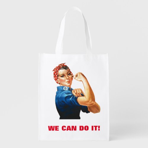 We Can Do It Rosie the Riveter Women Power Grocery Bag