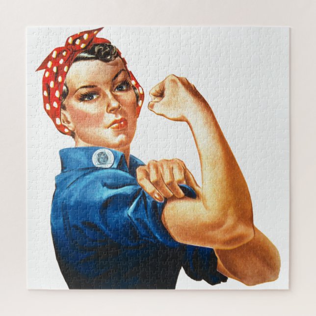 We Can Do It Rosie the Riveter Women Power Jigsaw Puzzle (Vertical)