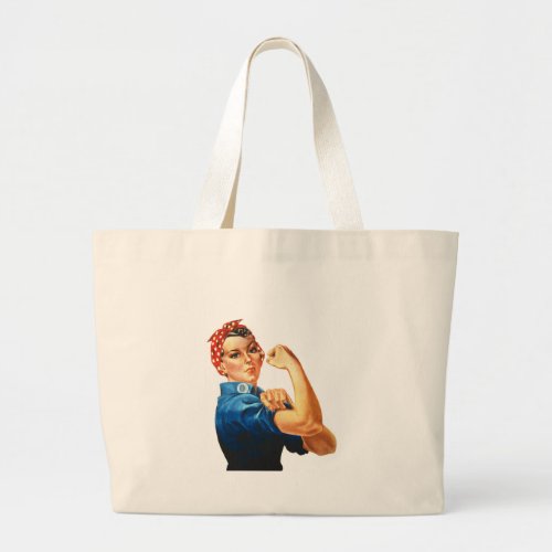 We Can Do It Rosie the Riveter Women Power Large Tote Bag