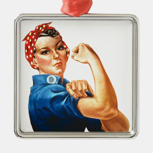We Can Do It Rosie the Riveter Women Power Metal Ornament