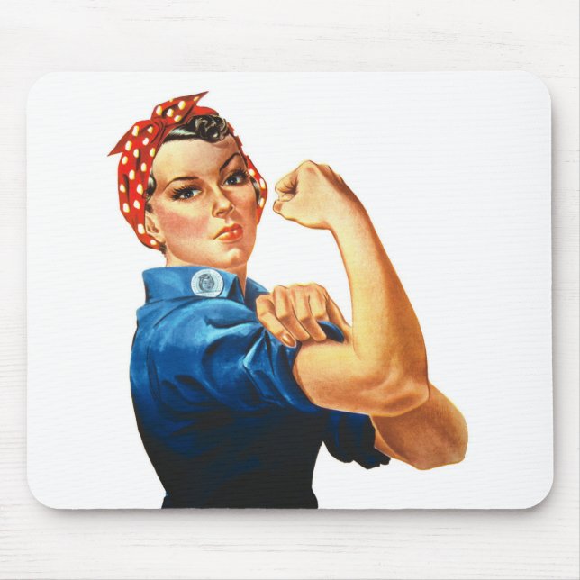 We Can Do It Rosie the Riveter Women Power Mouse Pad (Front)