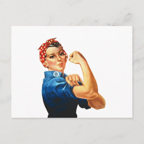 We Can Do It Rosie the Riveter Women Power Postcard