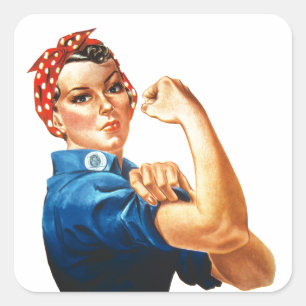 We Can Do It Rosie the Riveter Women Power Square Sticker