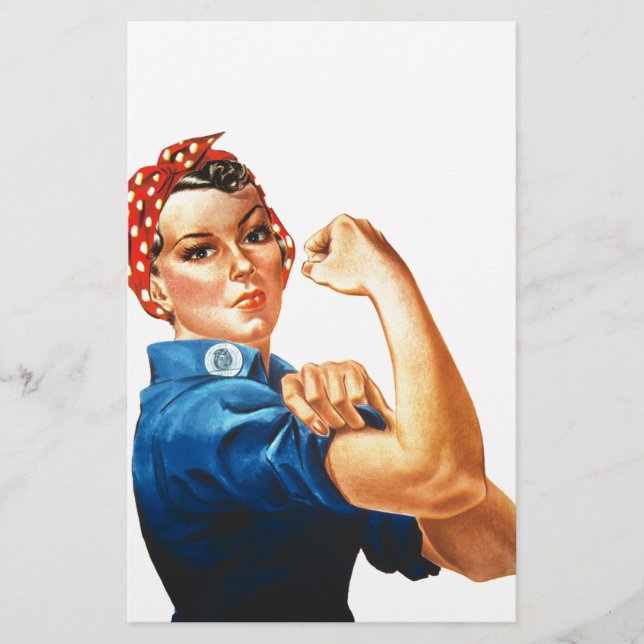 We Can Do It Rosie the Riveter Women Power Stationery (Front)