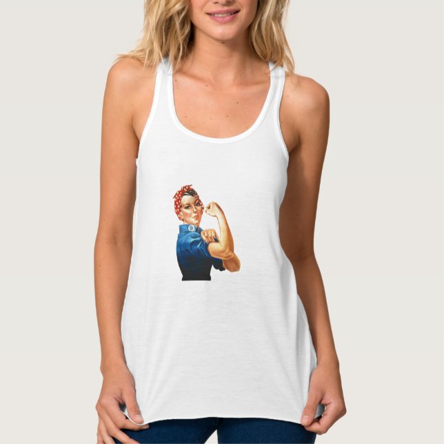 We Can Do It Rosie the Riveter Women Power Tank Top (Front)