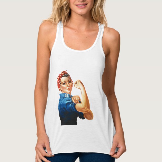 We Can Do It Rosie the Riveter Women Power Tank Top (Front)