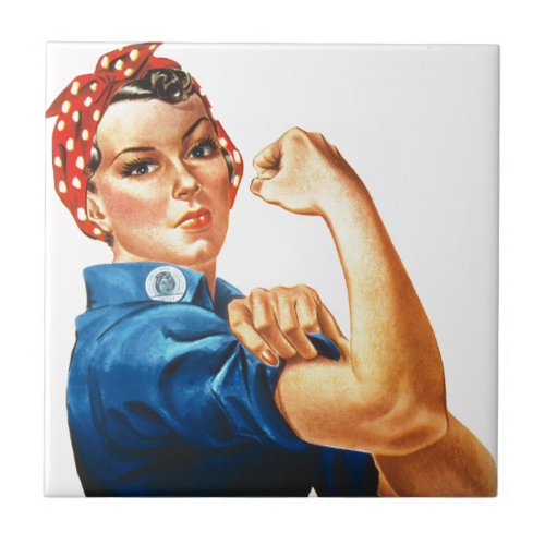 We Can Do It Rosie the Riveter Women Power Tile