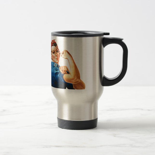 We Can Do It Rosie the Riveter Women Power Travel Mug (Right)