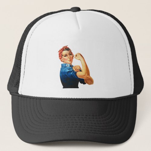 We Can Do It Rosie the Riveter Women Power Trucker Hat