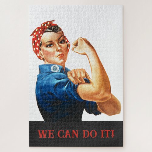 We Can Do It Rosie the Riveter Women Power WWII  Jigsaw Puzzle