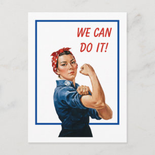 We Can Do It Rosie the Riveter Women Power WWII Postcard