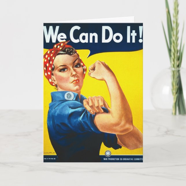 We Can Do It Rosie the Riveter WWII Card (Front)